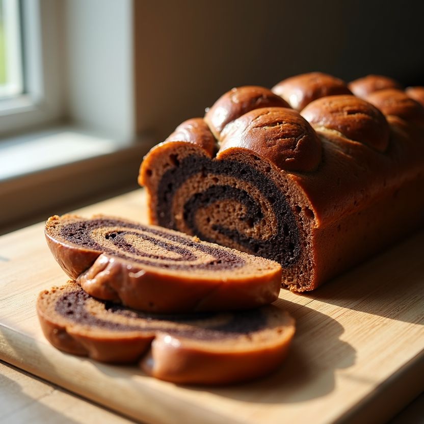 Babka de chocolate trenzada